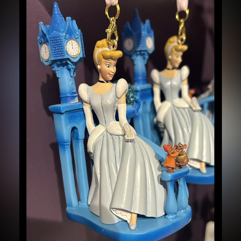 Disney Parks Princess Cinderella Holiday Ornament NWT NEW 2024 Jaq & Gus Gus